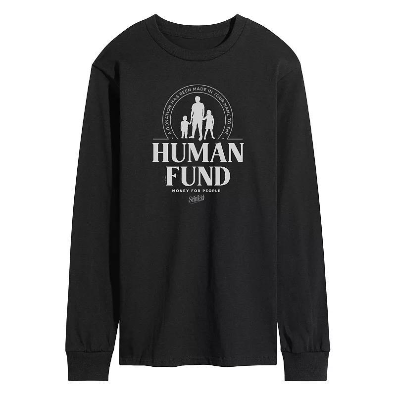 Mens Seinfeld The Human Fund Long Sleeve Graphic Tee Product Image