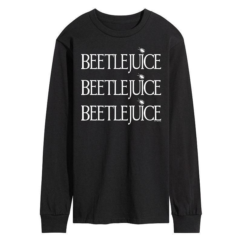 Mens Beetlejuice Stacked Long Sleeve Tee Product Image