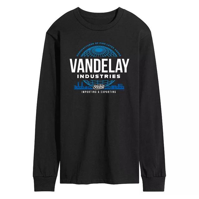 Mens Seinfeld Vandelay Industries Long Sleeve Graphic Tee Blue Product Image