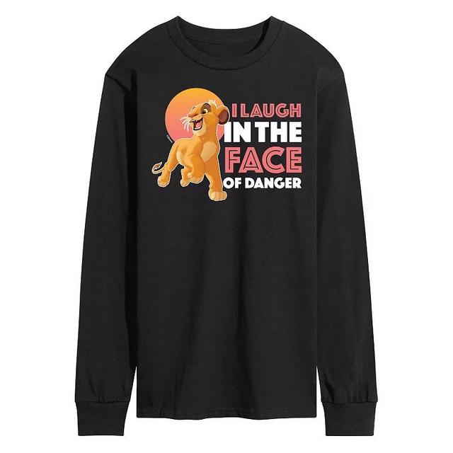 Disneys The Lion King Simba Mens Laugh In Face Of Danger Long Sleeve Graphic Tee Product Image