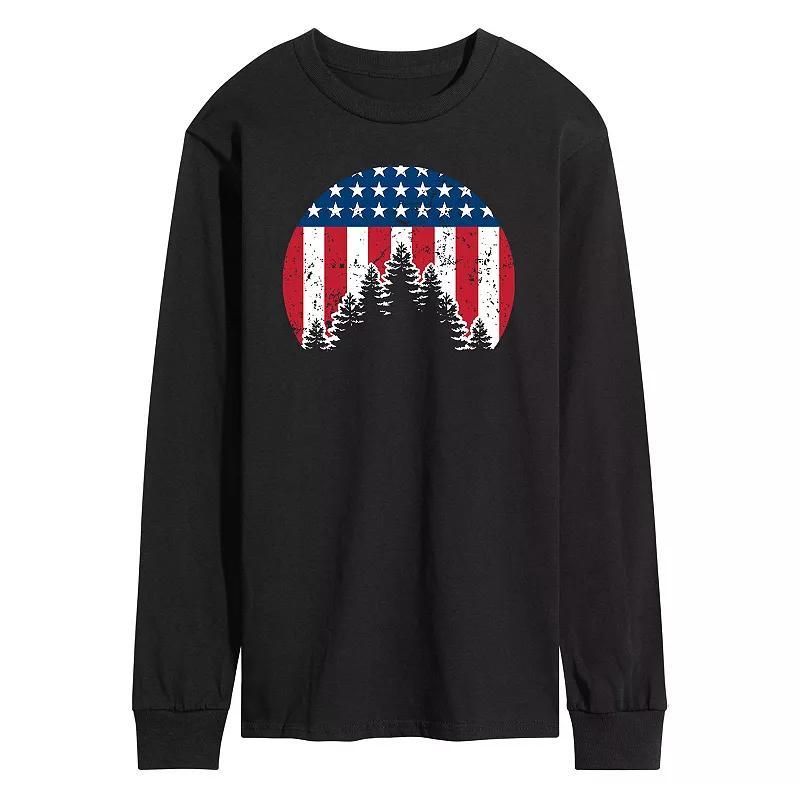 Mens American Outdoor Long Sleeve Graphic Tee Product Image