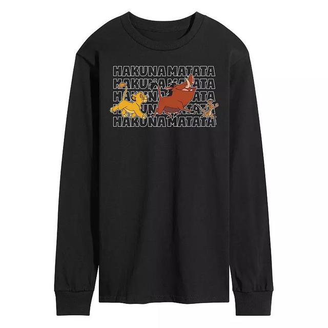 Disneys The Lion King Mens Hakuna Matata Long Sleeve Graphic Tee Product Image