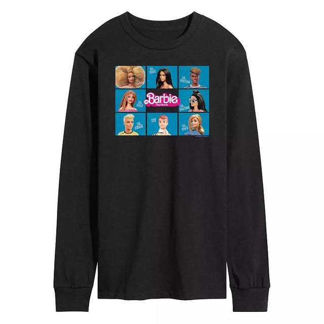 Mens Barbie Theatrical Grid Long Sleeve Graphic Tee Black Product Image