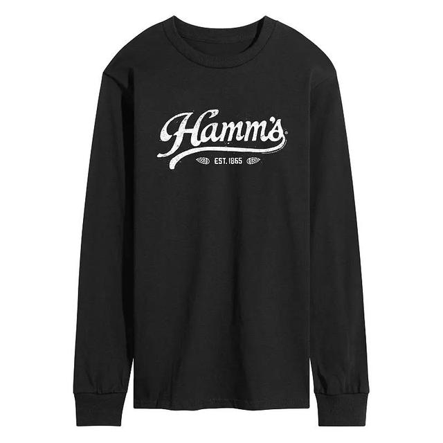 Mens Hamms Vintage Logo Long Sleeve Graphic Tee Black Product Image