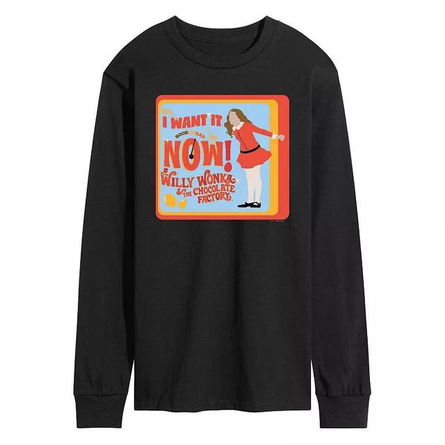 Mens Willy Wonka Veruca Salt Long Sleeve Graphic Tee Product Image