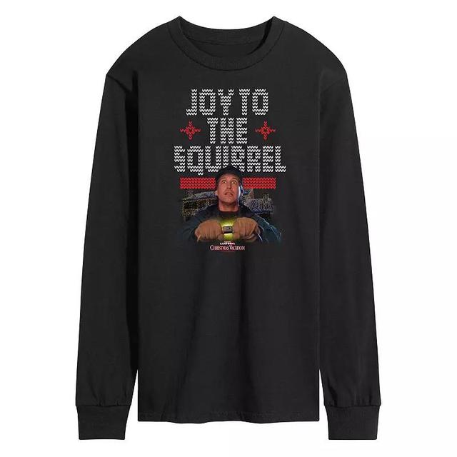 Mens National Lampoons Christmas Vacation Squirrel Long Sleeve Graphic Tee Product Image