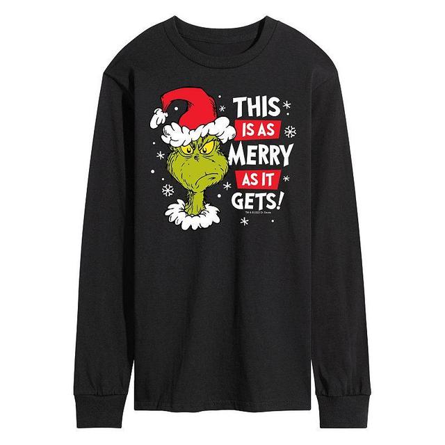 Mens Dr. Seuss Grinch This Is As Merry As It Gets Long Sleeve Tee Product Image