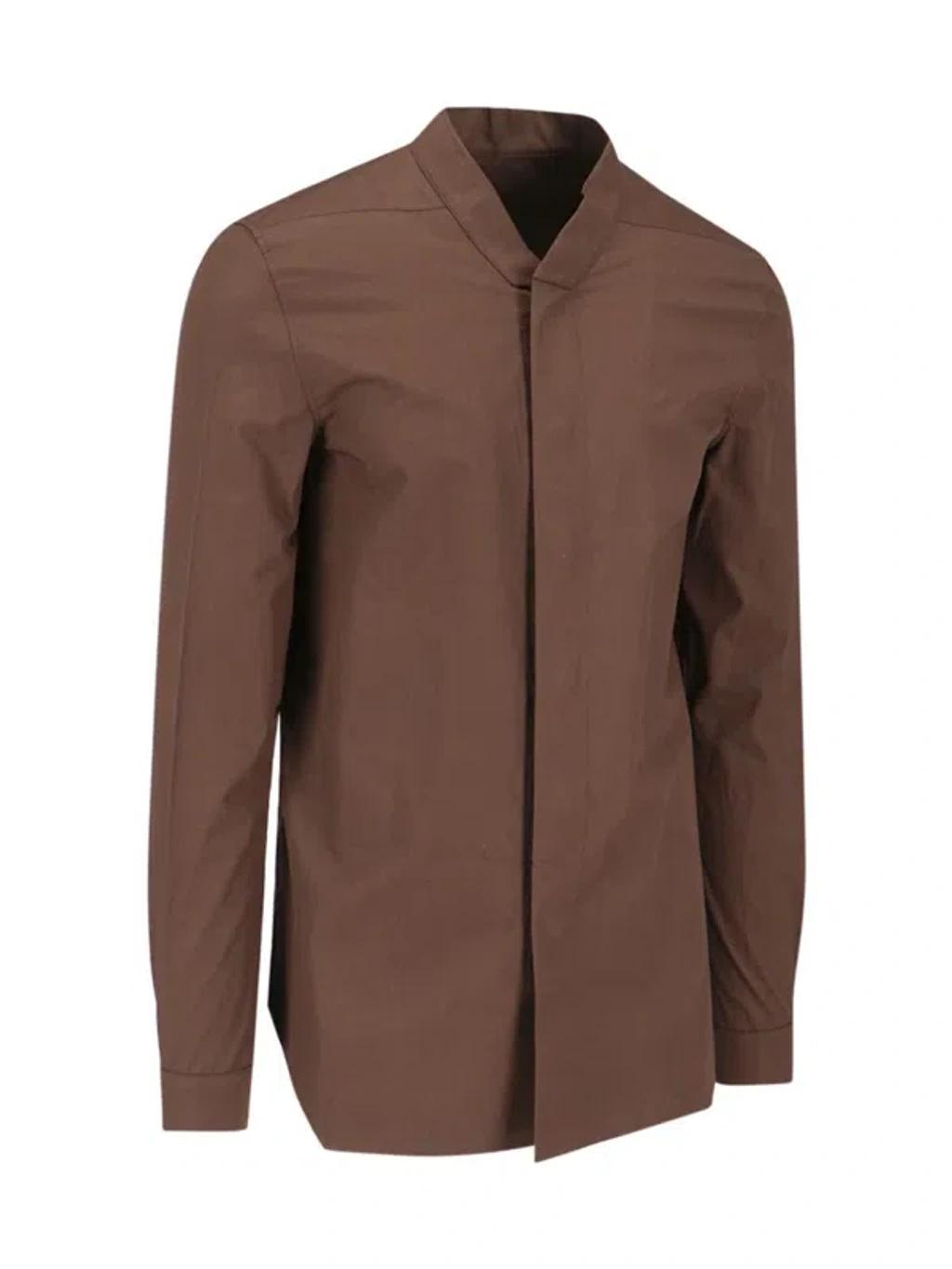 RICK OWENS Shirt In Brown Product Image