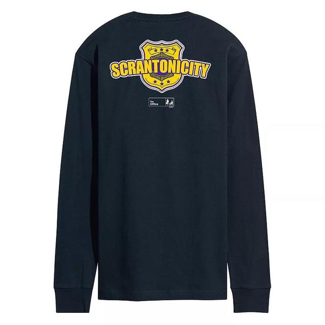 Mens The Office Scrantonicity Long Sleeve Tee Blue Product Image