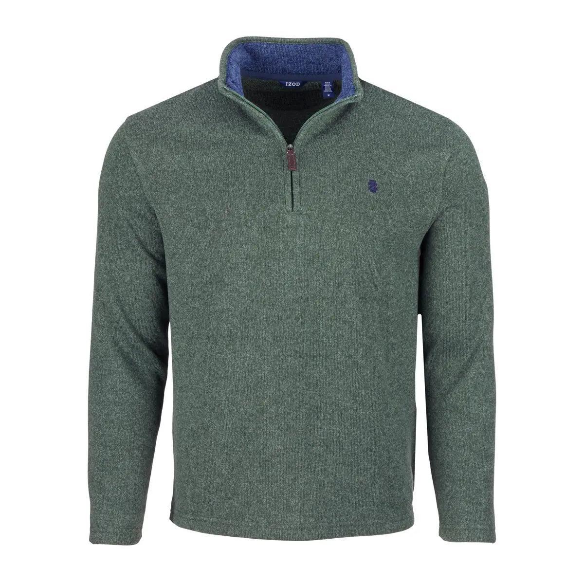 IZOD Men's Sweater Fleece Colorblock 1/4 Zip Up Product Image