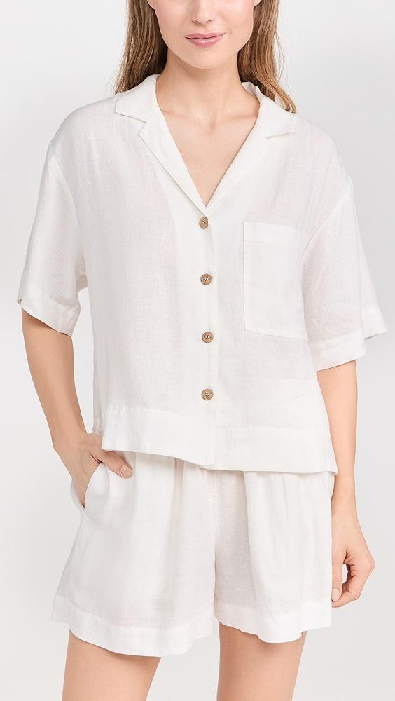 Eberjey Garment Dyed Linen Short Set | Shopbop Product Image