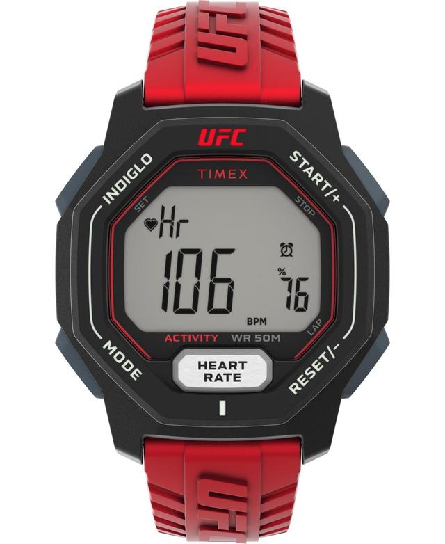 Timex Ufc Mens Spark Digital Red Polyurethane Strap Heart Rate Watch 46mm - Red Product Image