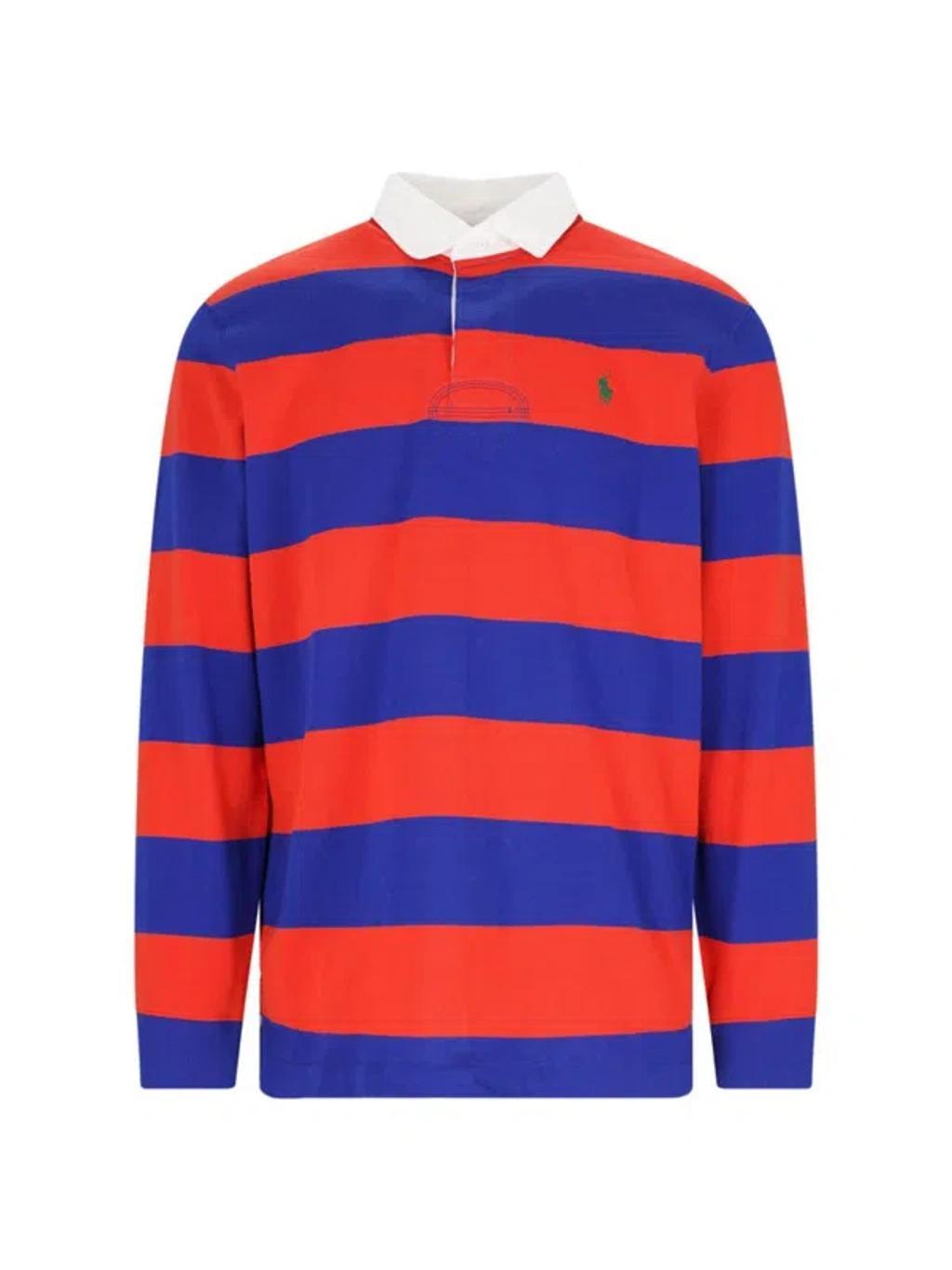 POLO RALPH LAUREN 'rugby' Orange Cotton Polo Shirt Product Image