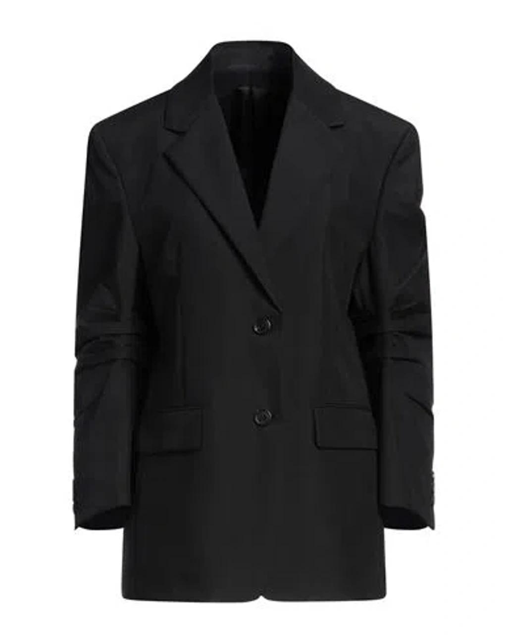 Woman Blazer Black Size 2 Mohair Wool, Polyamide Product Image