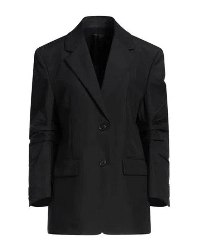 Woman Blazer Black Size 2 Mohair Wool, Polyamide Product Image