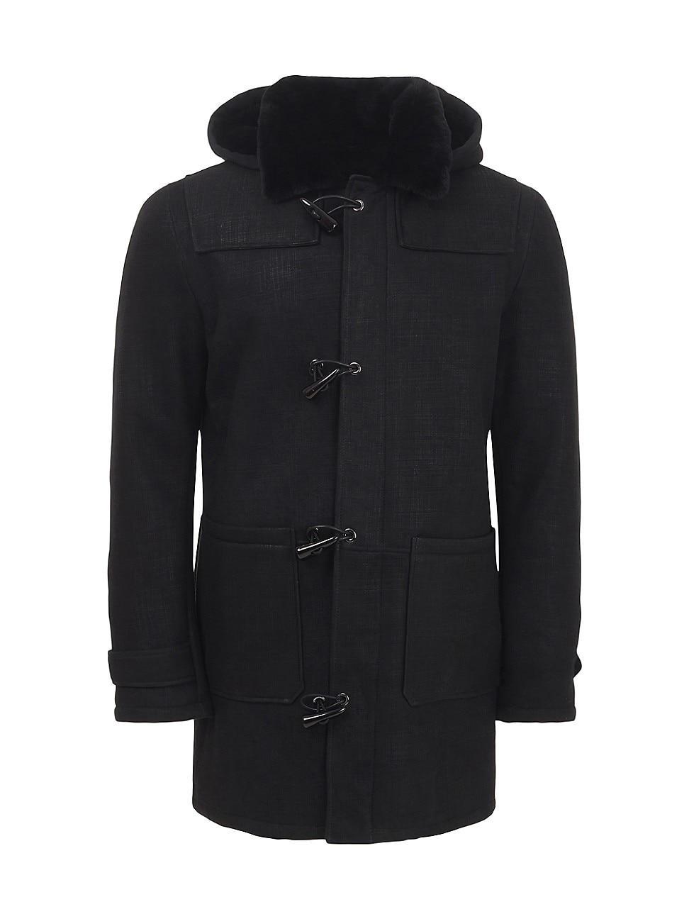 Mens Shearling Lamb Parka Jacket Product Image