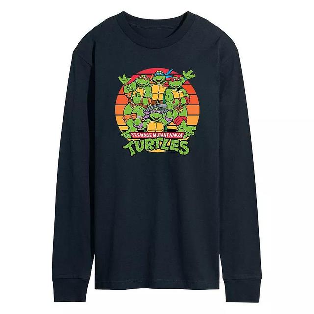 Mens Teenage Mutant Ninja Turtles Retro Sunset Circle Tee Product Image