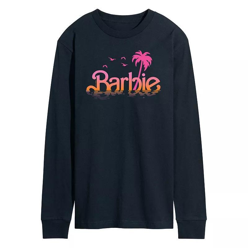 Mens Barbie Logo Water Reflection Long Sleeve Blue Product Image