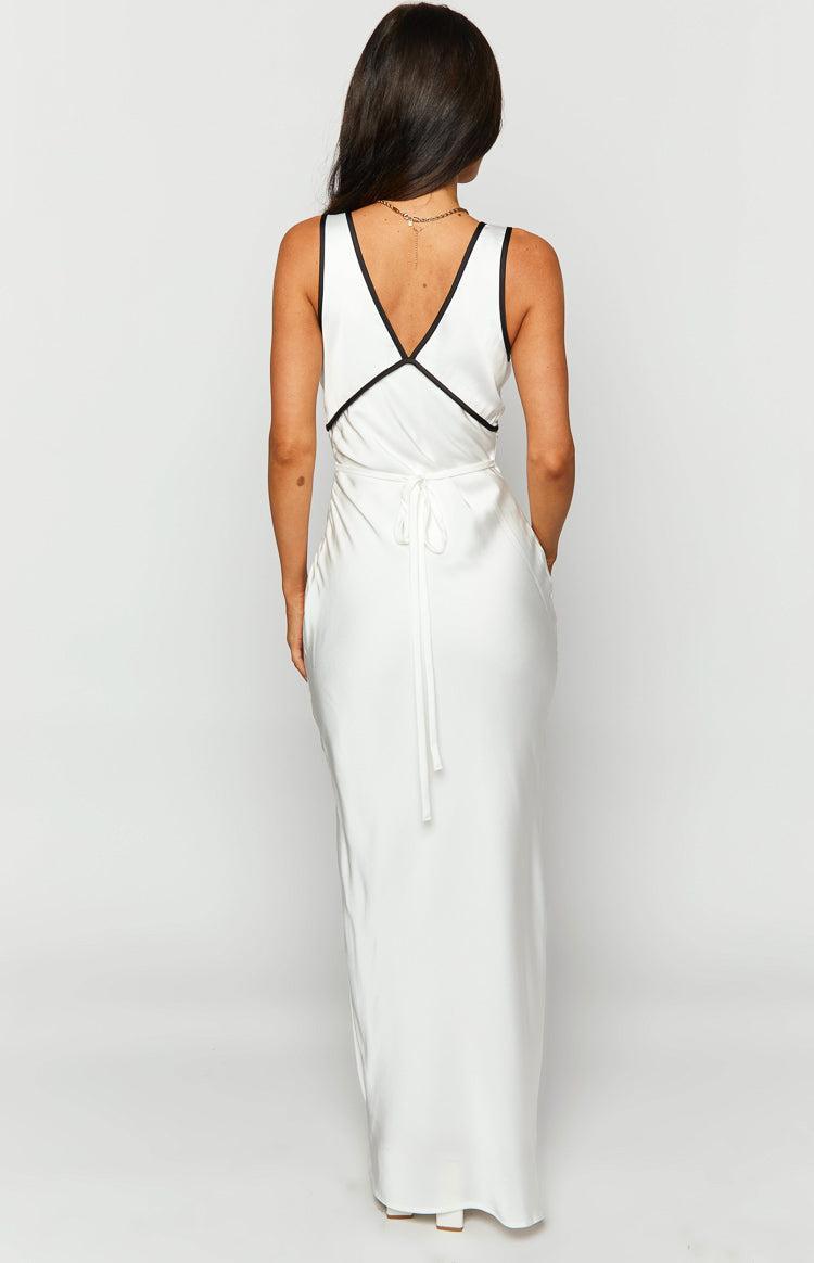 Rebel Rose Black And White Contrast Maxi Dress Product Image