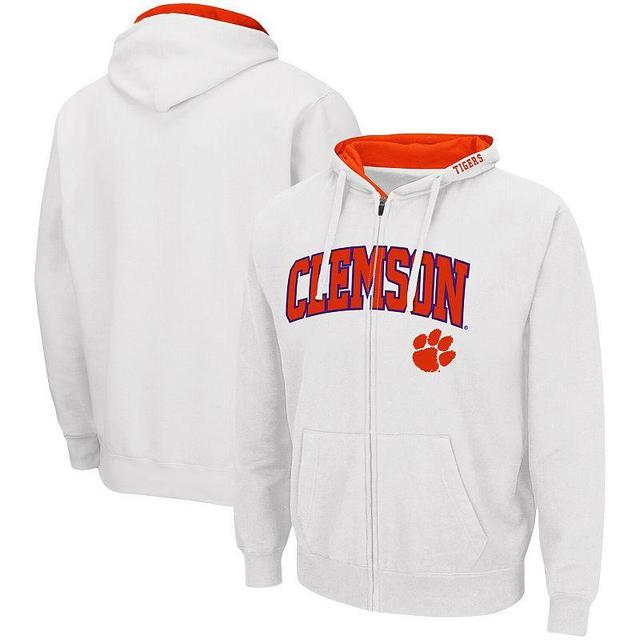 Mens Colosseum Clemson Tigers Arch & Logo 3.0 Full-Zip Hoodie Product Image