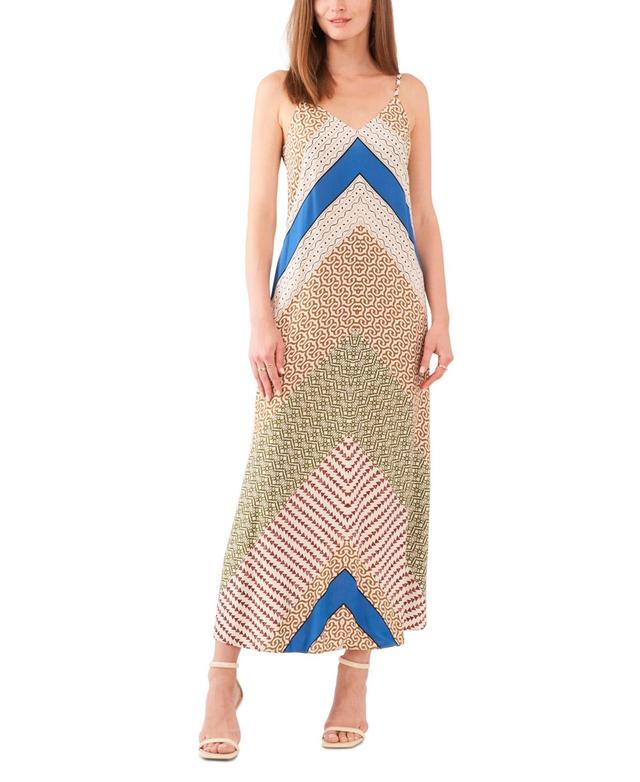 Vince Camuto Womens Printed Sleeveless Maxi Dress Product Image