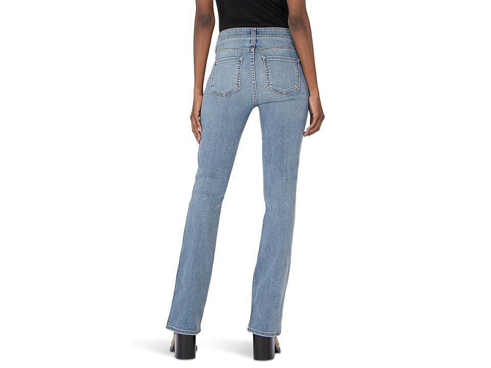 KUT from the Kloth Ana High-Rise Fab Ab Flare-Baby Dn All Over (Harmonious) Women's Jeans Product Image