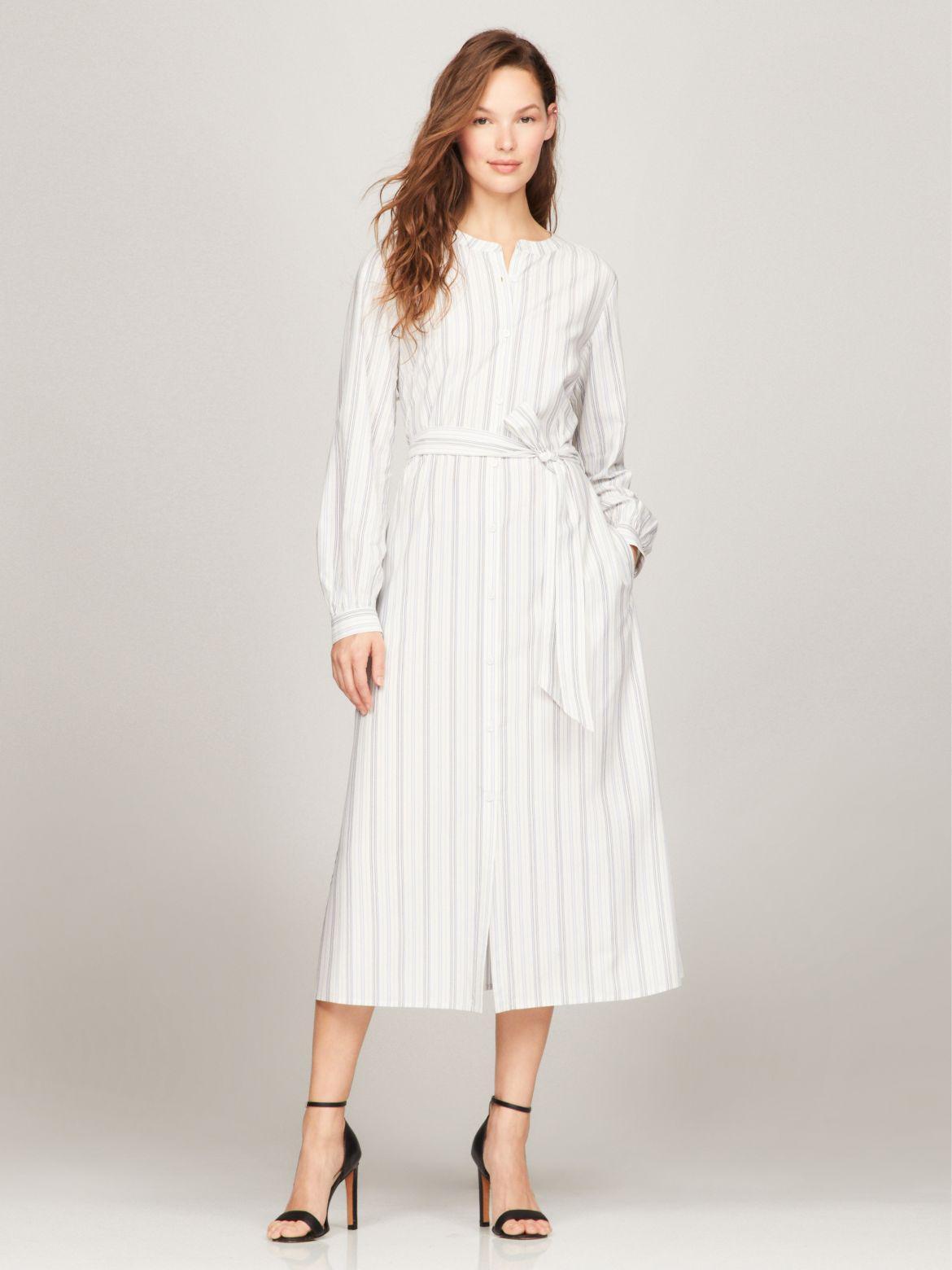 Tommy Hilfiger Women's Long-Sleeve Stripe Shirtdress Product Image