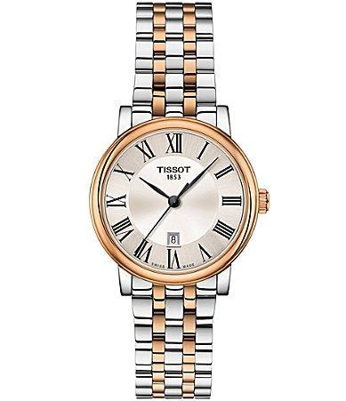 Tissot Womens Carson Quartz Analog Premium Two Tone Rose Gold Bracelet Watch Product Image