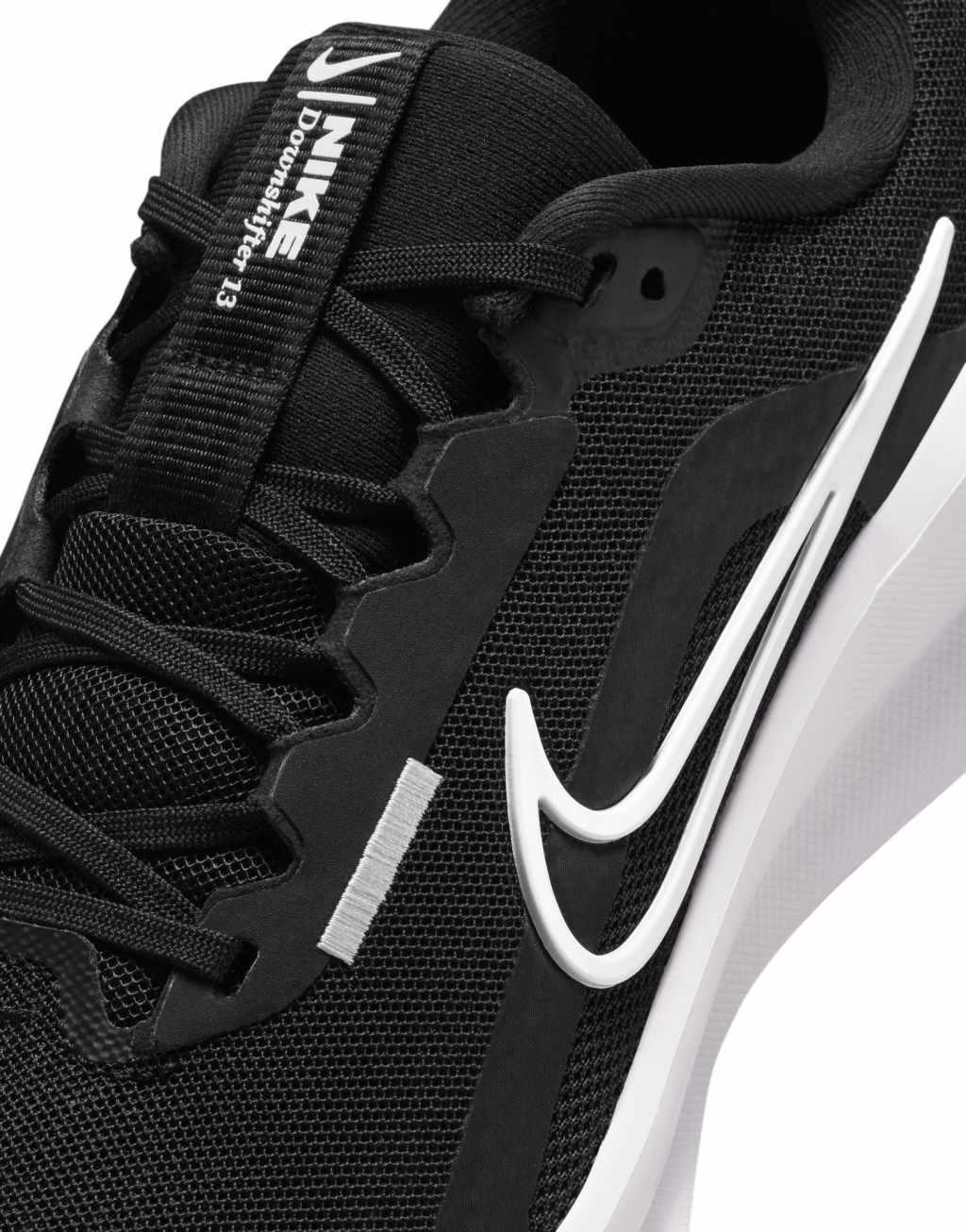 Nike Running Downshifter 13 sneakers in black and white Product Image