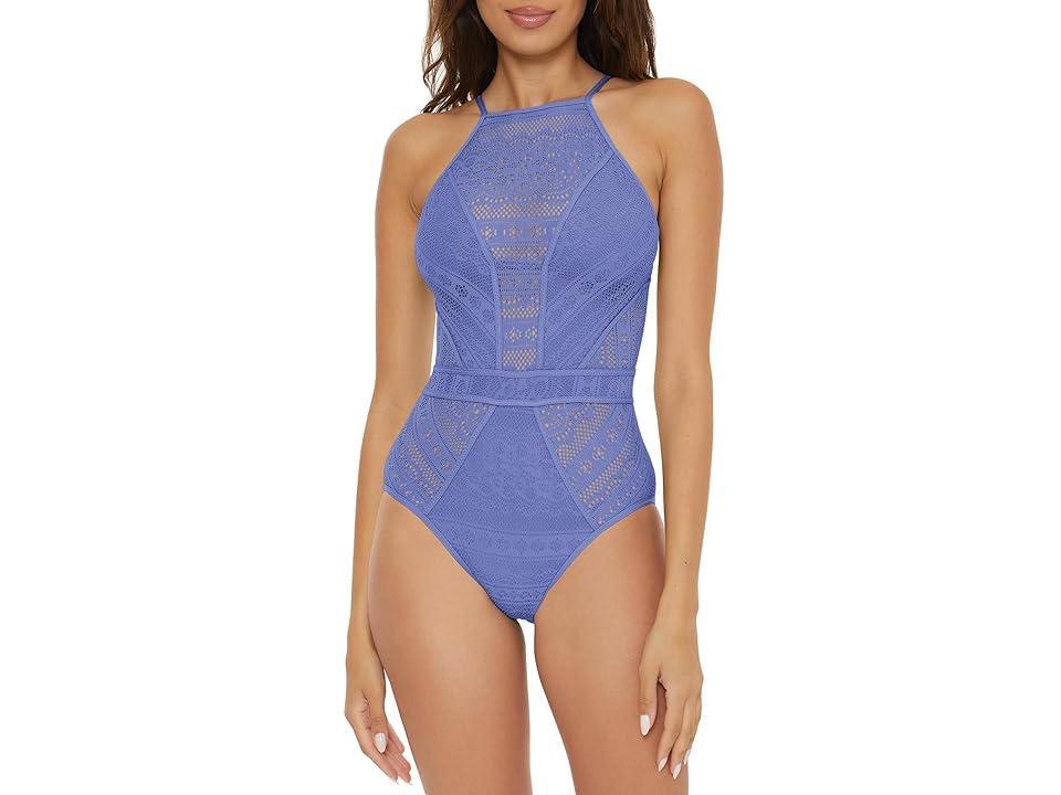 Becca Colorplay Lace Overlay One-Piece Swimsuit Product Image