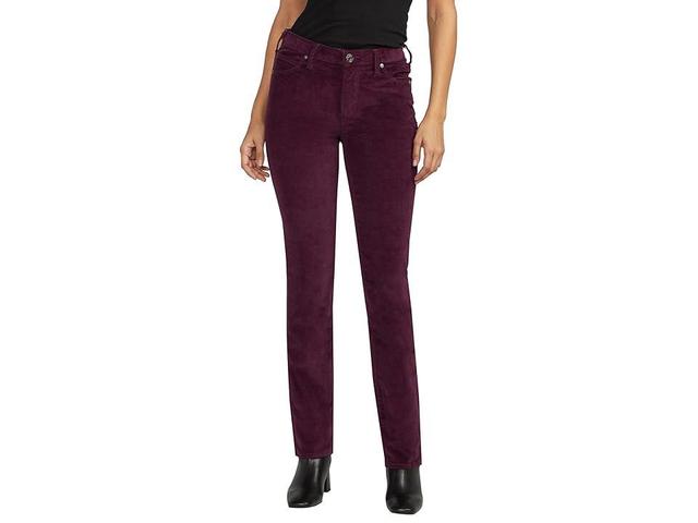 Jag Jeans Ruby Mid-Rise Straight Leg Pants (Sangria) Women's Clothing Product Image