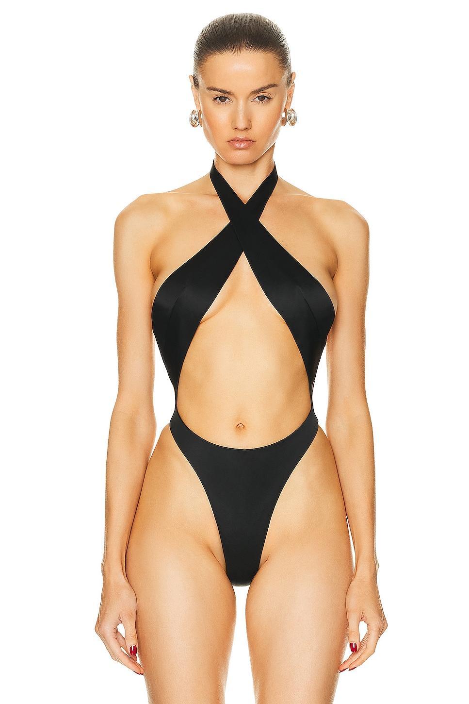 Womens Halter Cut-Out Bodysuit Product Image