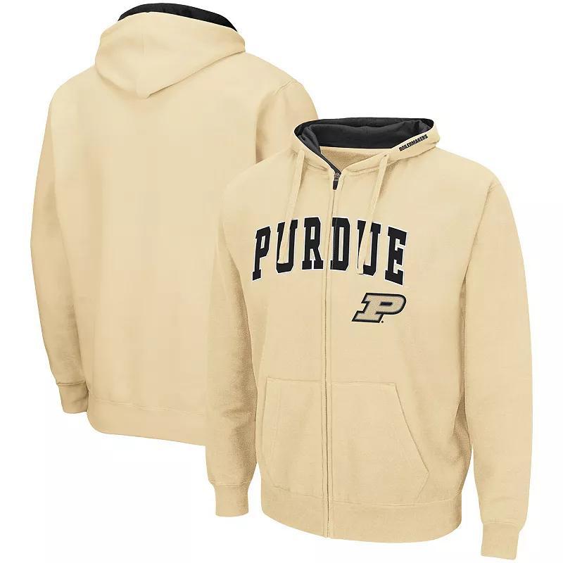 Mens Colosseum Purdue Boilermakers Arch & Logo 3.0 Full-Zip Hoodie Product Image