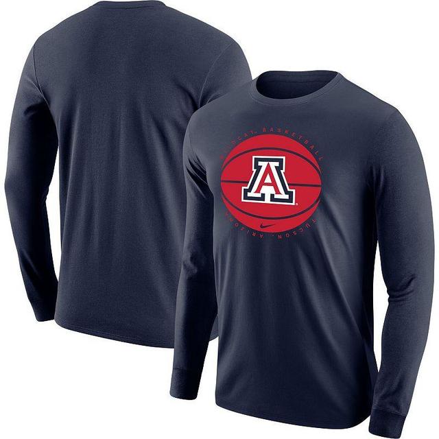 Mens Nike Navy Arizona Wildcats Basketball Long Sleeve T-shirt Product Image