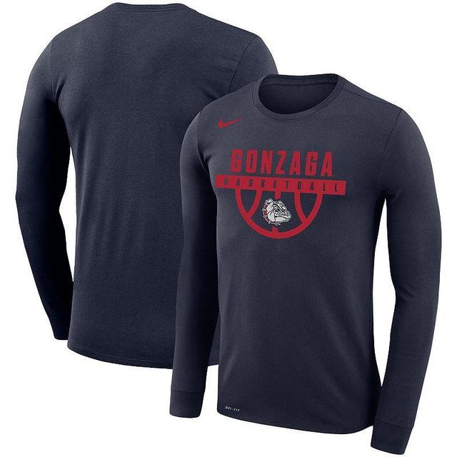 Mens Nike Navy Gonzaga Bulldogs Basketball Drop Legend Long Sleeve Performance T-Shirt Zag Blue Product Image