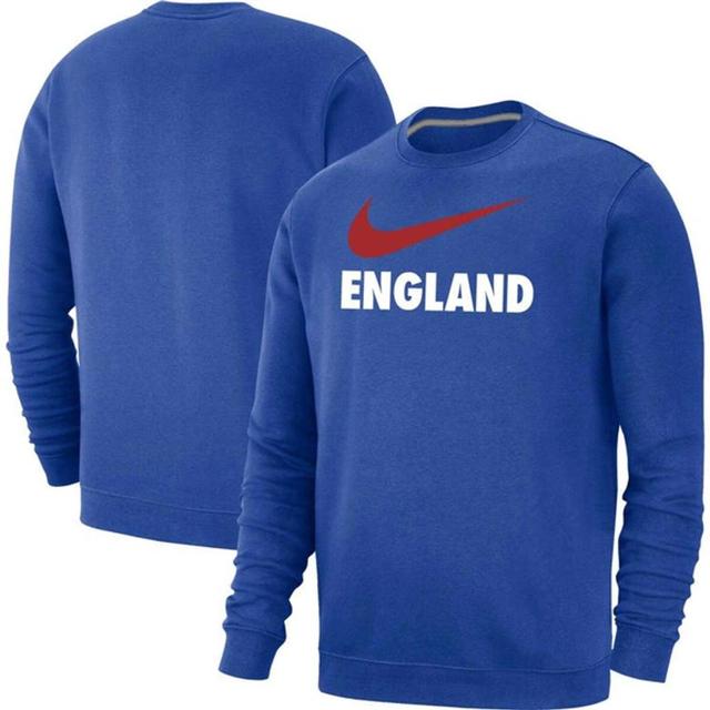 NIKE Royal England National Team Lockup Club Pullover Sweatshirt In Blue Product Image