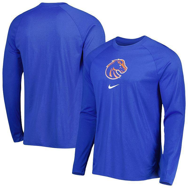 Mens Nike Royal Boise State Broncos Spotlight Raglan Performance Long Sleeve T-Shirt Product Image