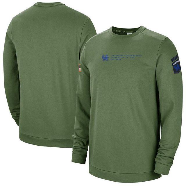 Mens Nike Olive Georgia Bulldogs Military-Inspired Pullover Sweatshirt Product Image