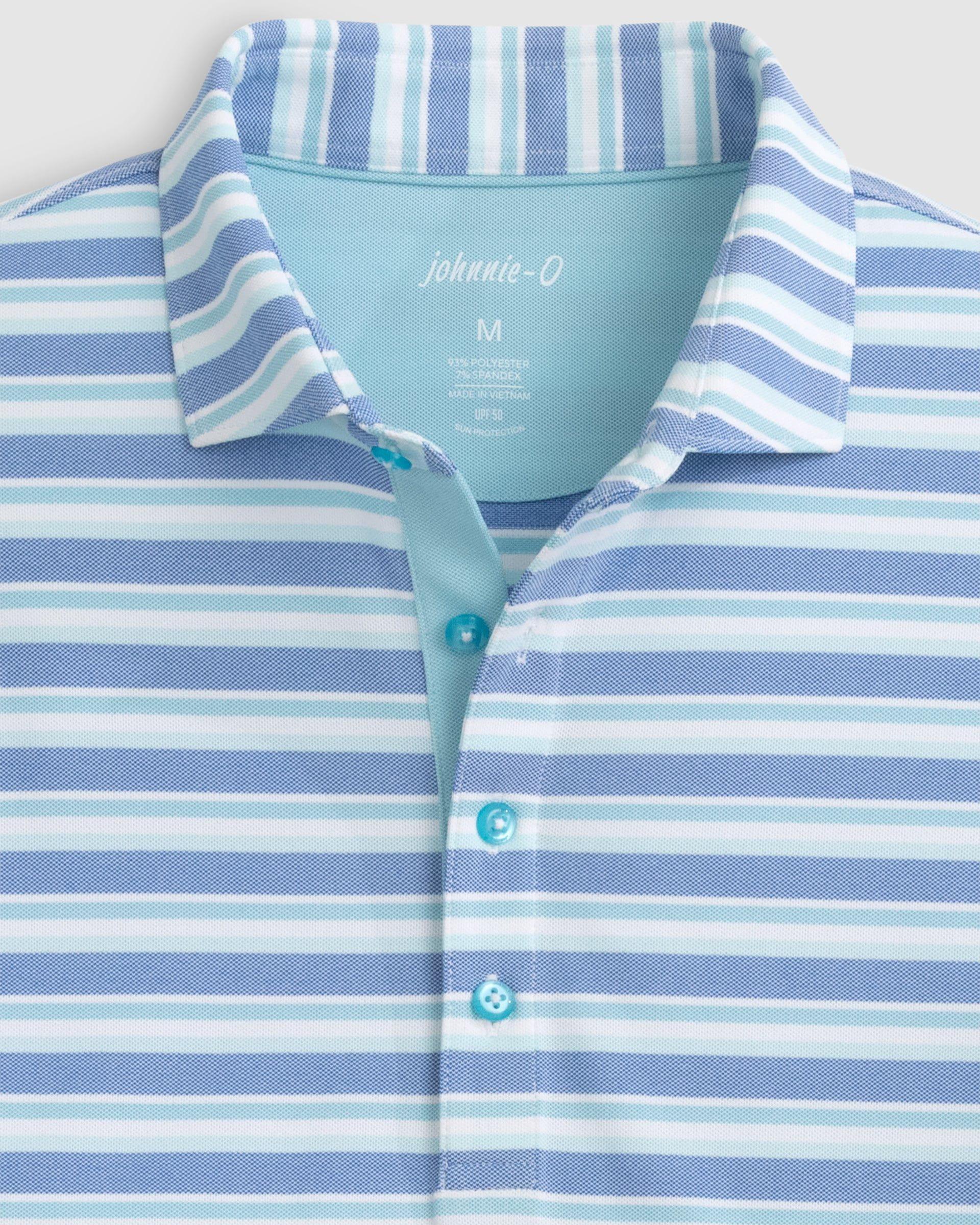 johnnie-O Fez Striped Mesh Performance Polo Product Image