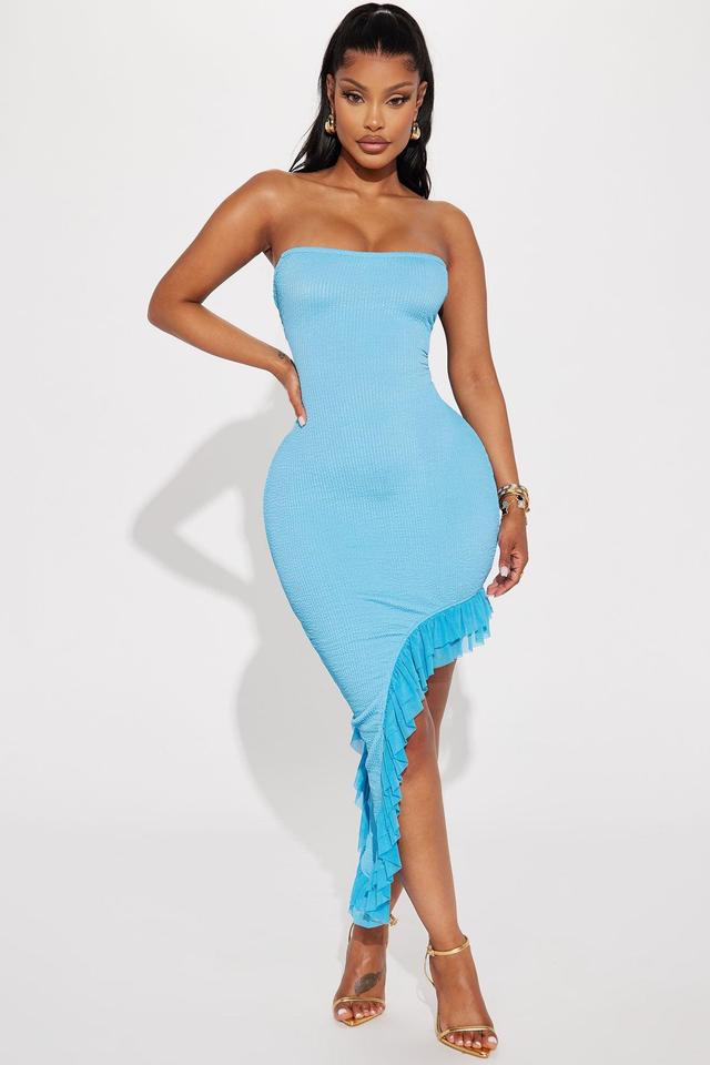 Layla Textured Maxi Dress - Blue Product Image