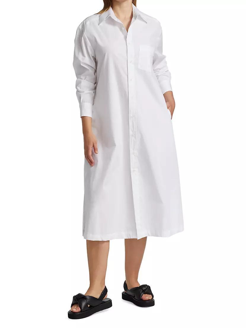 Cotton Long-Sleeve Shirtdress Product Image