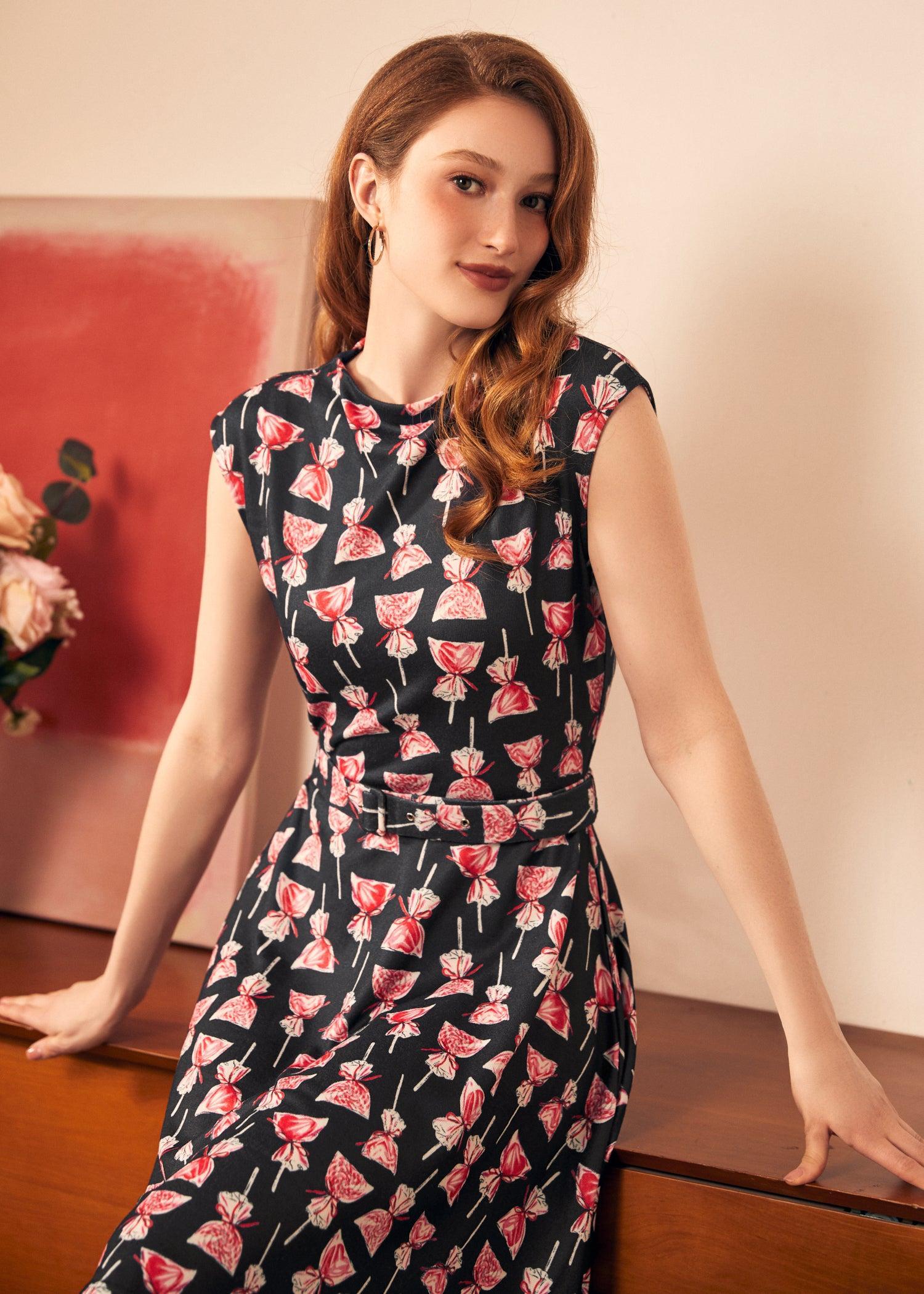 Eclipse Elegance Fit & Flare Dress Product Image