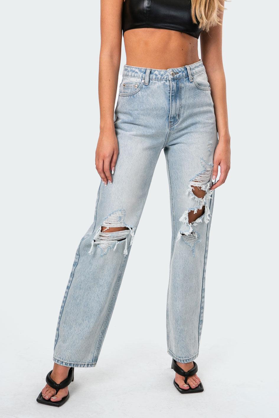 Wide Or Die Ripped Jeans Product Image