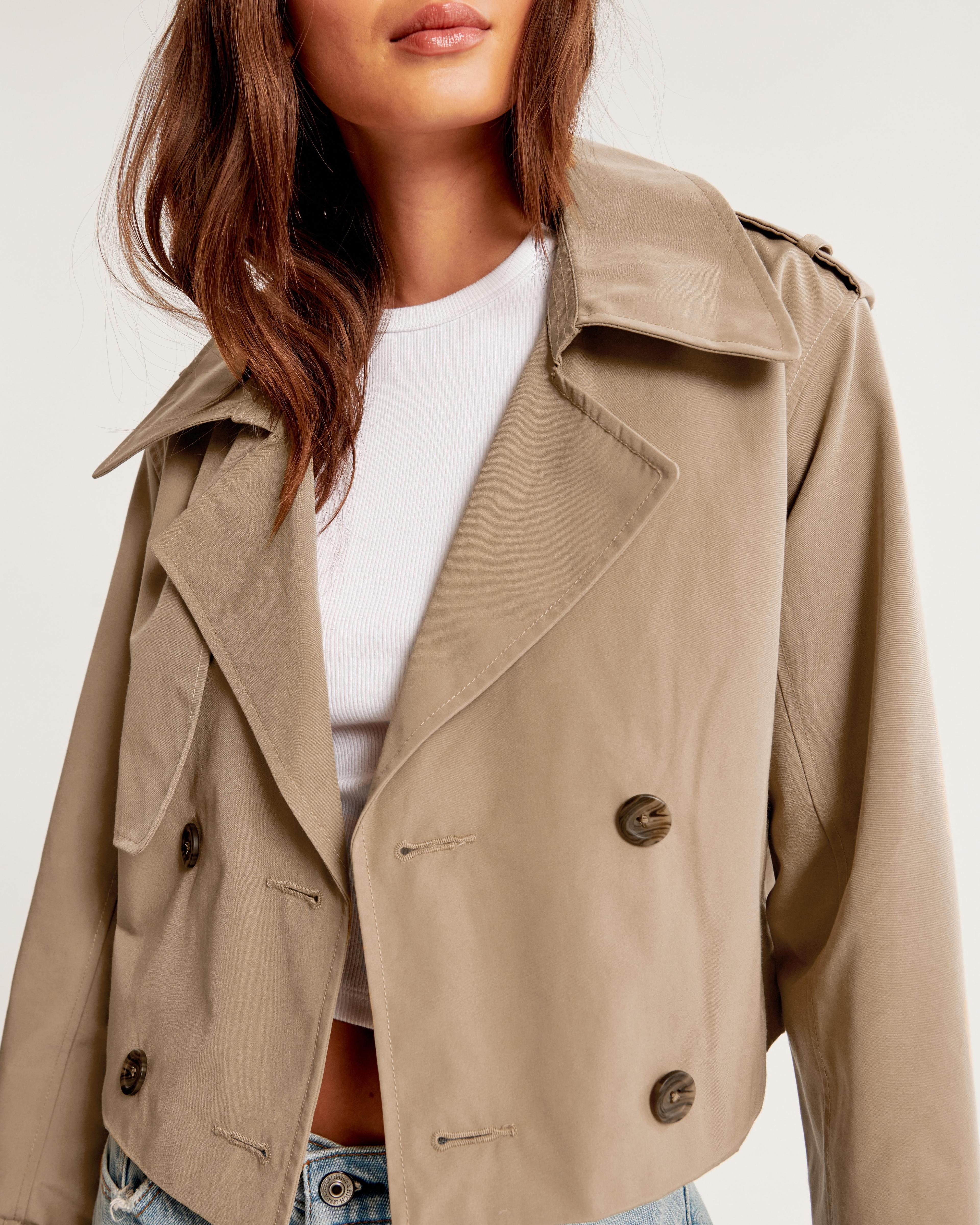 Cropped Trench Coat Product Image