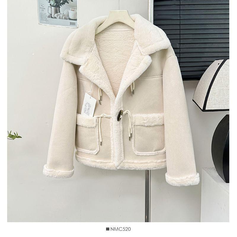 Toggle Fleece-Lined Faux-Suede Coat product image