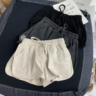 High Waist Plain Wide-Leg Shorts Product Image