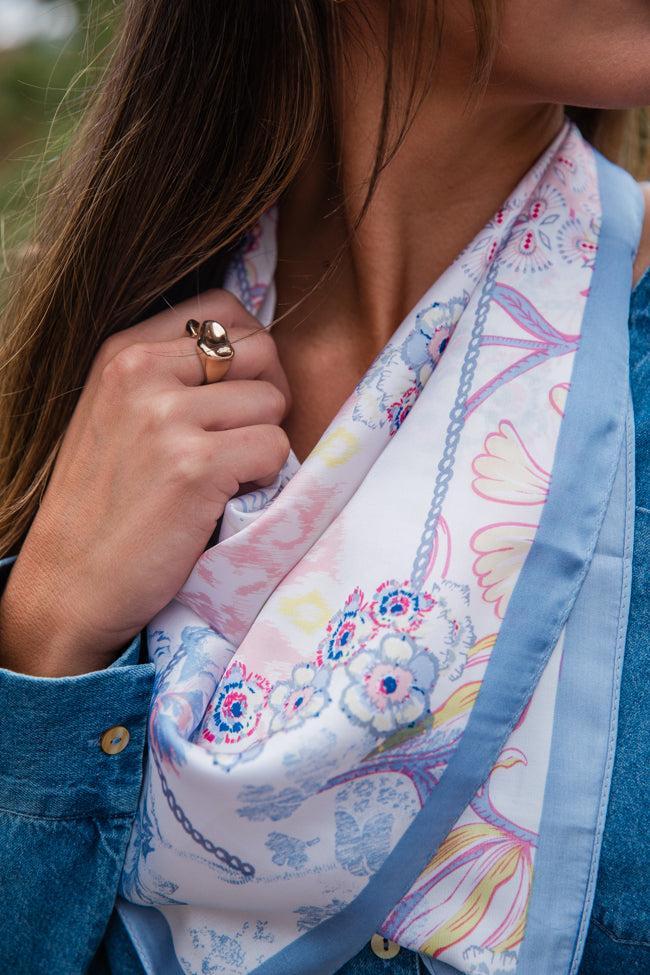 Blue Floral Bandana Product Image