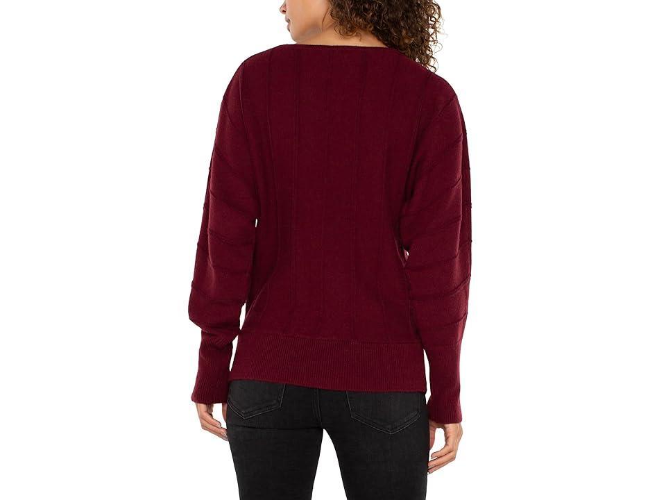 Liverpool Los Angeles Long Sleeve Boat Neck Dolman Sleeve Sweater (Dark Pinot Noir) Women's Sweater Product Image