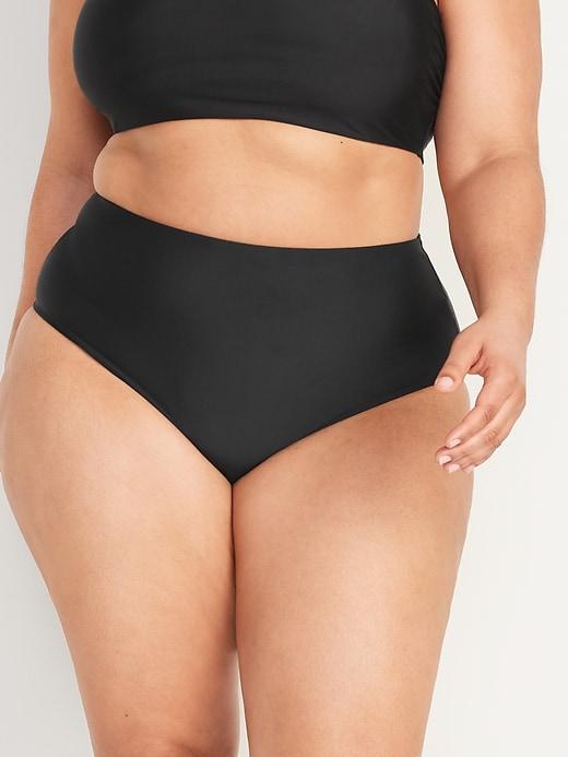 High-Waisted Bikini Swim Bottoms Product Image