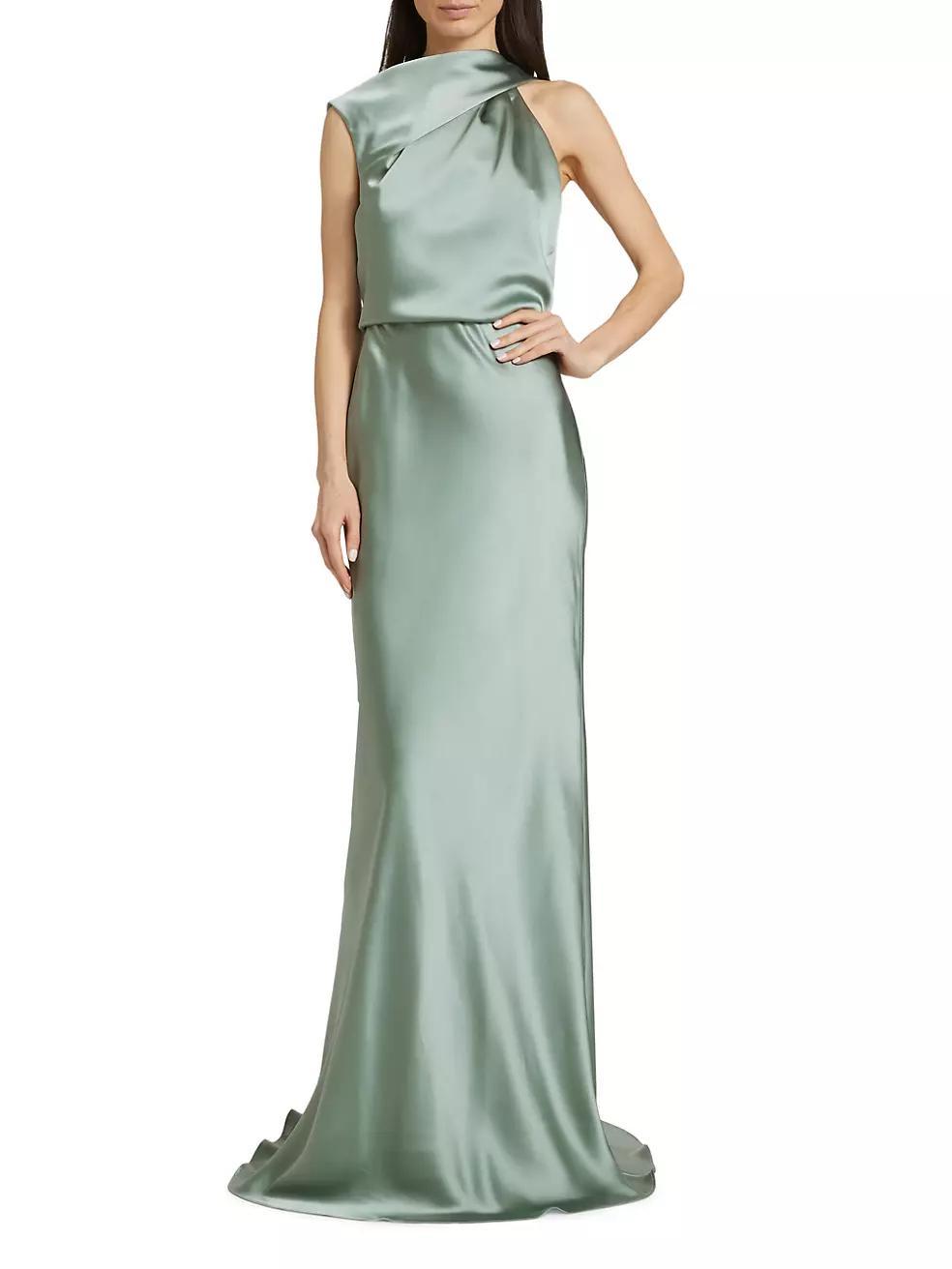 Asymmetric Satin Gown Product Image